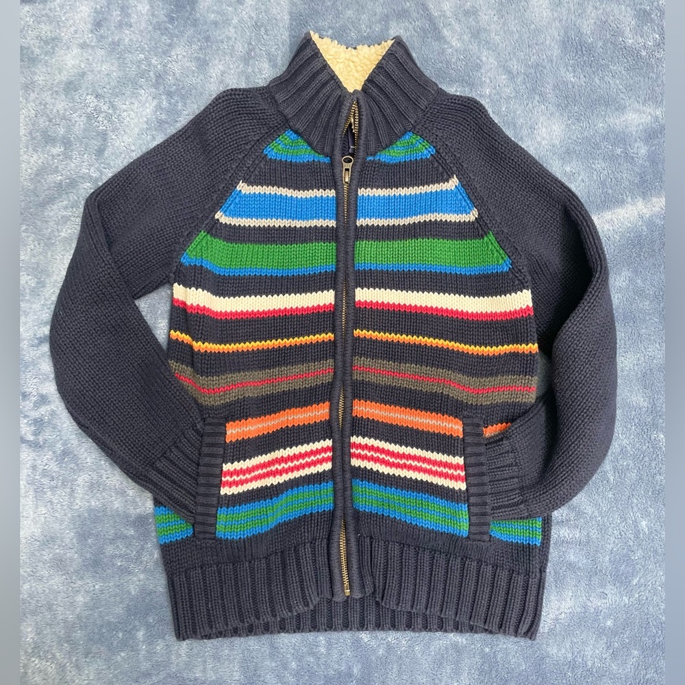 Kids GAP heavy cable knit multi-colored sweater size 8 pre owned